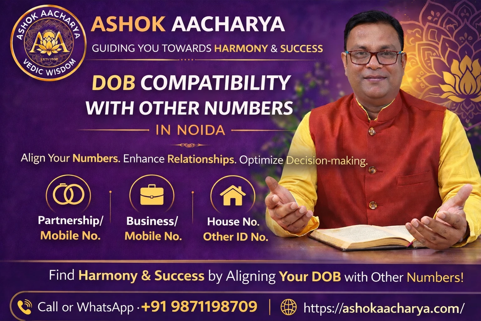 DOB Compatibility with Other Numbers in Noida